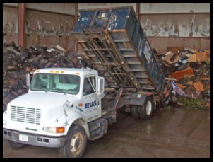 Dumpster rental truck